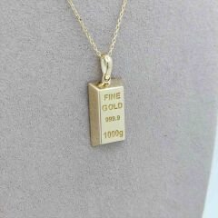 Külçe Altın Kolye Ucu – KLU0629