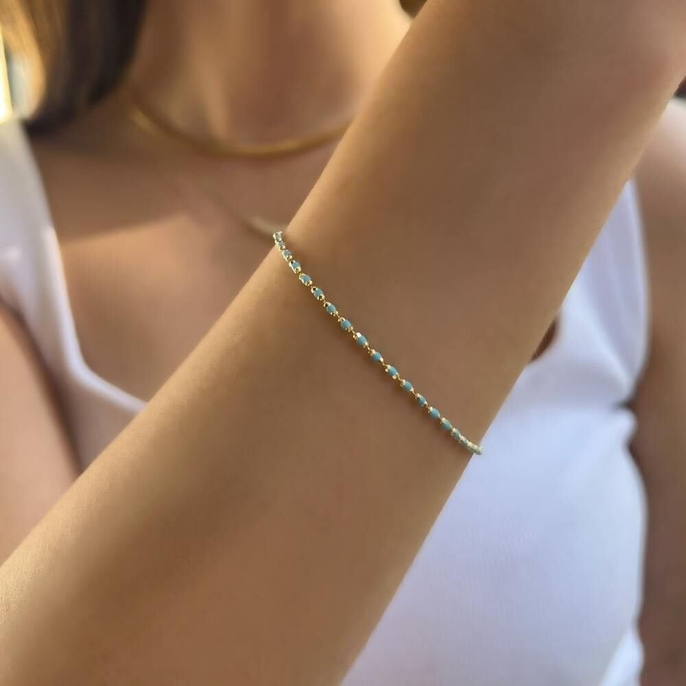 Turkuaz Taşlı Bileklik – BLK0978