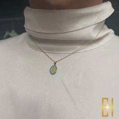 Dualı Kolye Ucu Altın-Ayetel Kürsi