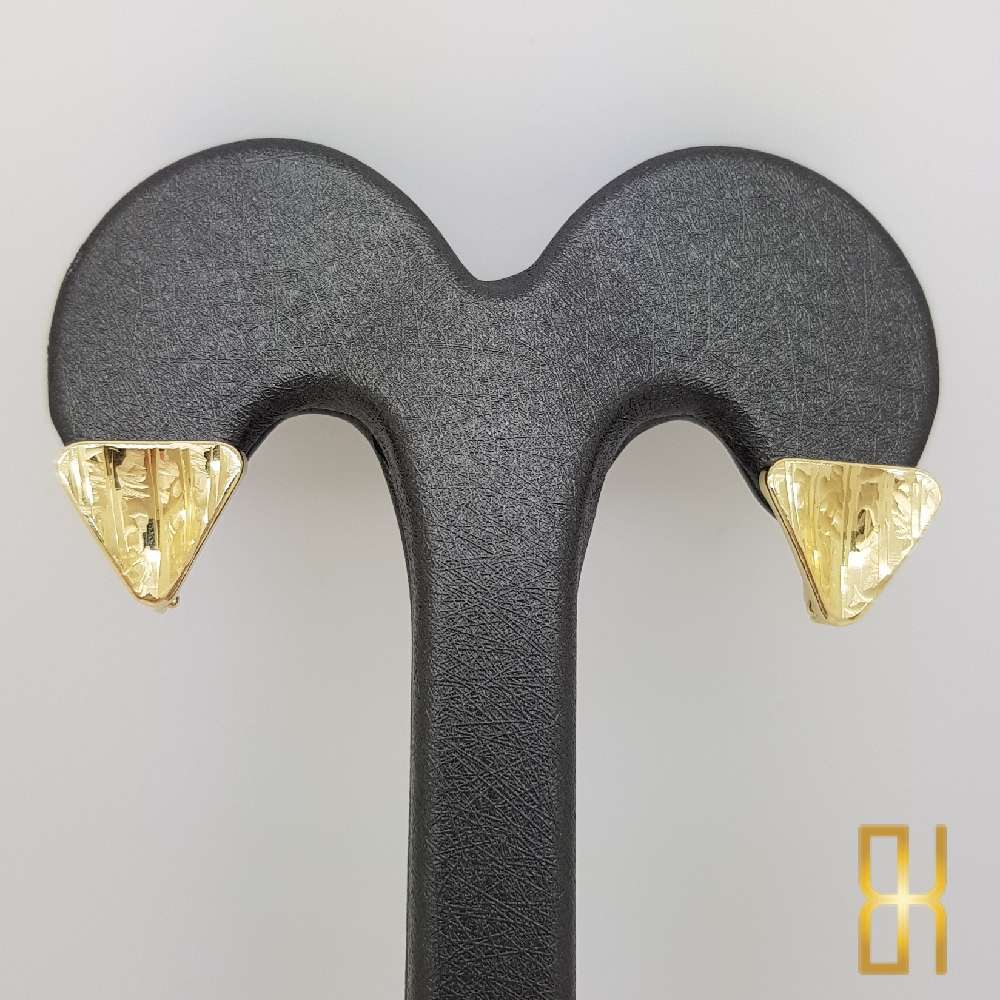 Üçgen Geometrik Şekilli Tasarım Küpe