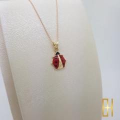 Uğur Böceği Kolye Ucu Altın Büyük