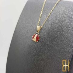 Uğur Böceği Kolye Ucu Altın Küçük