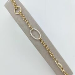 Taşlı Halka Zincir Bileklik – BLK0965