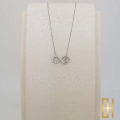 Taşlı Sonsuzluk İşareti Altın Kolye