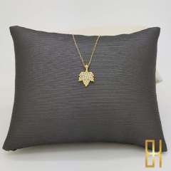 Altın Yaprak Kolye - Çınar Yaprağı