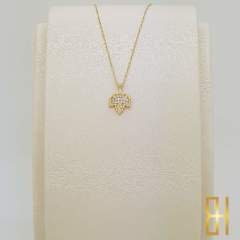 Altın Yaprak Kolye - Çınar Yaprağı