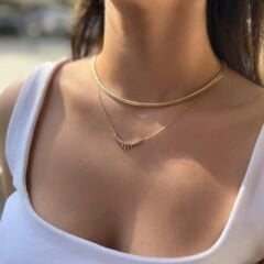 Taşlı Güneş Tacı Kolye – KLY1006