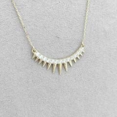 Taşlı Güneş Tacı Kolye – KLY1006