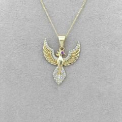 Taşlı Anka Kolye Ucu – KLU0638