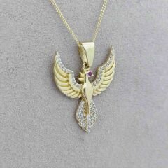 Taşlı Anka Kolye Ucu – KLU0638