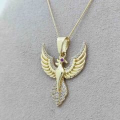 Taşlı Anka Kolye Ucu – KLU0638