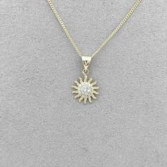 Taşlı Güneş Kolye Ucu – KLU0642