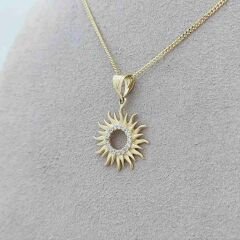 Taşlı Güneş Kolye Ucu – KLU0643