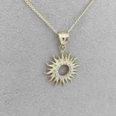 Taşlı Güneş Kolye Ucu – KLU0643