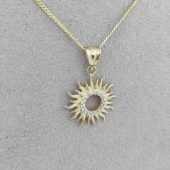 Taşlı Güneş Kolye Ucu – KLU0643