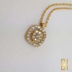 Taşlı Kolye Sarı Altın