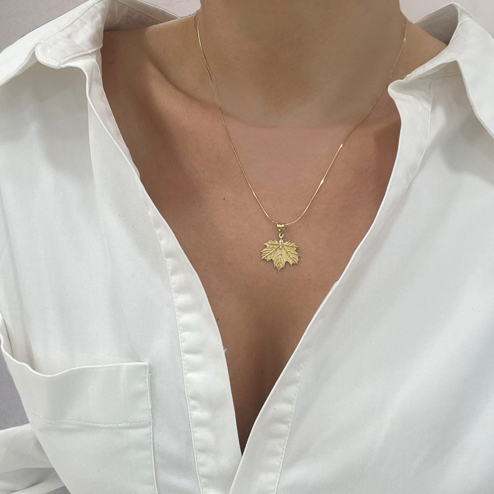 Çınar Yaprağı Kolye Ucu – KLU0659