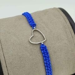 Şans Bilekliği Kalp 14 Ayar Rose Altın İpli Bileklik