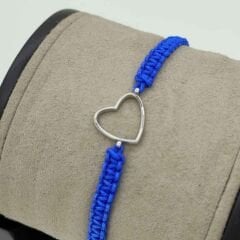 Şans Bilekliği Kalp 14 Ayar Rose Altın İpli Bileklik