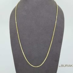 Balık Sırtı 14 Ayar Altın Kolye İnce 55 cm