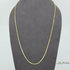Balık Sırtı 14 Ayar Altın Kolye İnce 45 cm