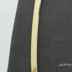 Yassı İtalyan Ezme 14 Ayar Altın Zincir Kalın 45 cm