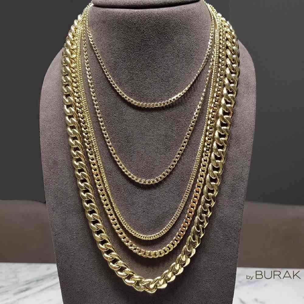 Gurmet (Gourmet) Zincir 14 Ayar Altın 50 cm