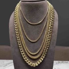 Gurmet (Gourmet) Zincir 14 Ayar Altın 50 cm