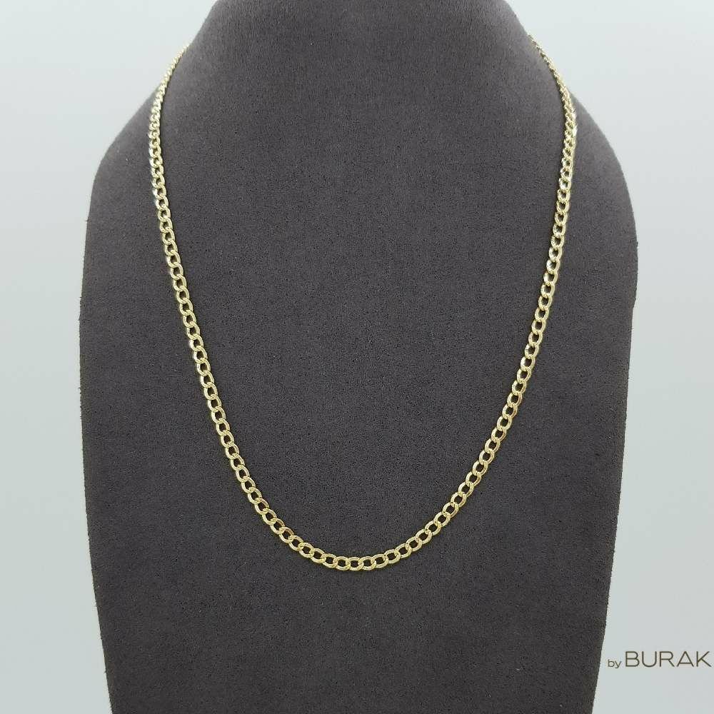 Gurmet (Gourmet) Zincir 14 Ayar Altın 55 cm-İnce