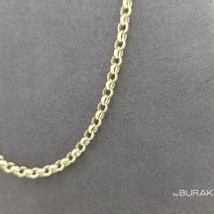 Doç Zincir (Yuvarlak Halka) 14 Ayar Altın 50 cm Orta Kalın
