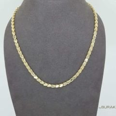 Pullu Zincir 14 Ayar Altın 60 cm