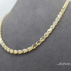 Pullu Zincir 14 Ayar Altın 60 cm