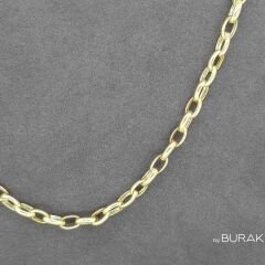 Doç Zincir (Yuvarlak Halka) 14 Ayar Altın 60 cm