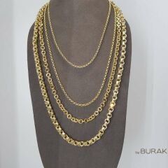 Doç Zincir (Yuvarlak Halka) 14 Ayar Altın 60 cm