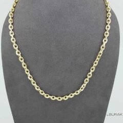 Doç Halka Zincir 14 Ayar Altın 60 cm Kalın