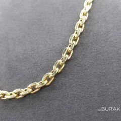 Doç Halka Zincir 14 Ayar Altın 60 cm Kalın