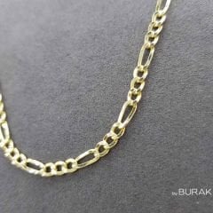 Figaro Zincir 14 Ayar Altın 50 cm Orta