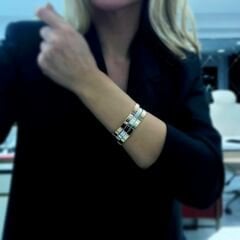 Sarı Altın Kalın Kelepçe - KLP0327