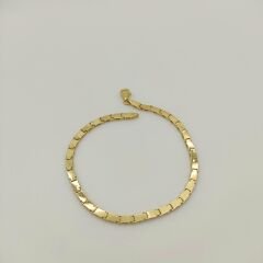 Dikdörtgen Plaka Altın Bileklik - BLK1038