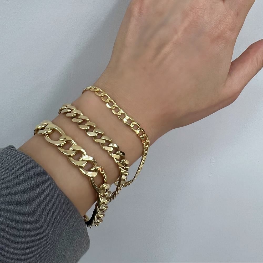 Gurmet Zincir Bileklik 14 Ayar Altın – Orta Geniş