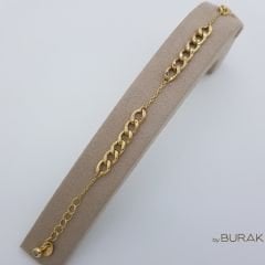 Gurmet Zincir Bileklik 14 Ayar Altın - İnce