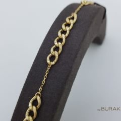 Gurmet Zincir Bileklik 14 Ayar Altın - İnce