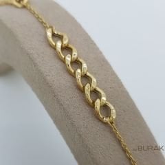 Gurmet Zincir Bileklik 14 Ayar Altın - İnce