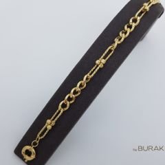 Ataçlı Gurmet Zincir Bileklik 14 Ayar Altın