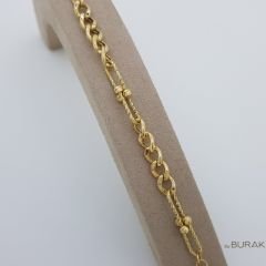 Ataçlı Gurmet Zincir Bileklik 14 Ayar Altın