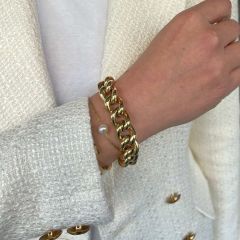 Gurmet Zincir Bileklik 14 Ayar Altın - Orta