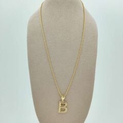 B Harfi Kolye Ucu- KLU0674