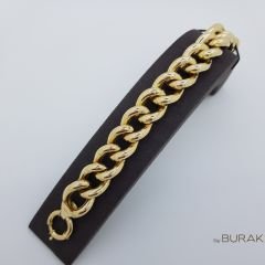 Gurmet Zincir Bileklik 14 Ayar Altın - Kalın