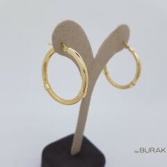 Hasır Doku Detaylı Halka Küpe