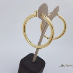 Sarı Altın Halka Küpe